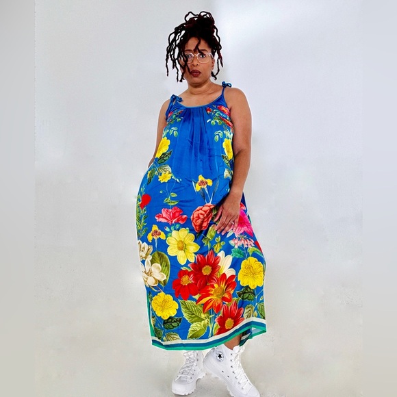 Riviera Patchwork Maxi Dress- AKC-31813